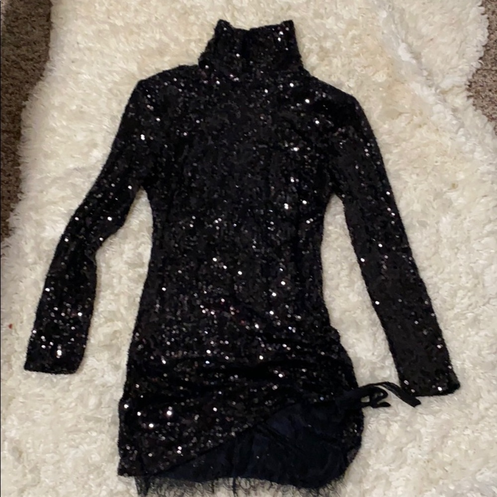 COPY - NWT fashion nova black sequin dress